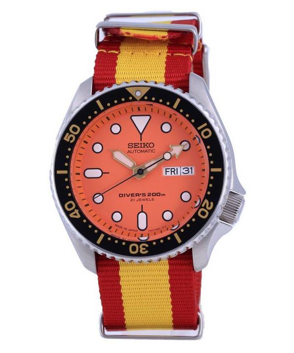 Seiko Automatic Diver's Japan Made Polyester SKX011J1-var-NATO29 200M miesten kello