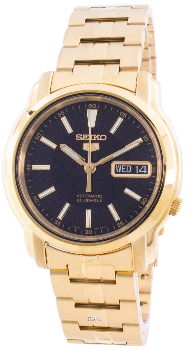 Seiko 5 automaattinen musta kellotaulu SNKL88 SNKL88K1 SNKL88K miesten kello