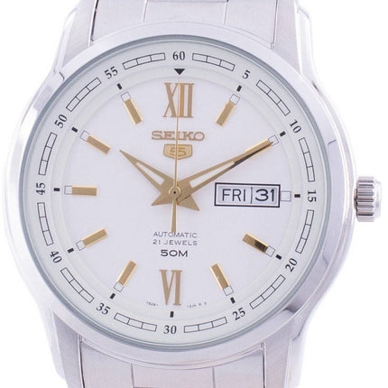 Seiko 5 automaattinen valkoinen soittaa SNKP15 SNKP15K1 SNKP15K miesten kello