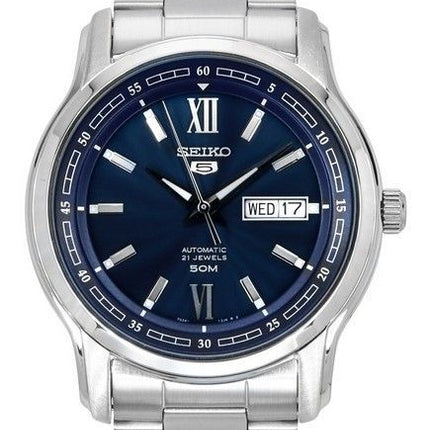 Seiko 5 Analoginen ruostumattomasta teräksestä valmistettu sininen kellotaulu SNKP17K1 miesten kello