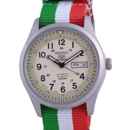 Seiko 5 Sports Military Automatic Japan Made SNZG07J1-var-NATO23 100M miesten kello