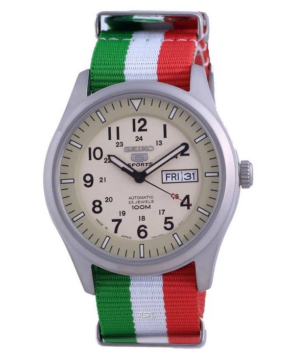 Seiko 5 Sports Military Automatic Japan Made SNZG07J1-var-NATO23 100M miesten kello