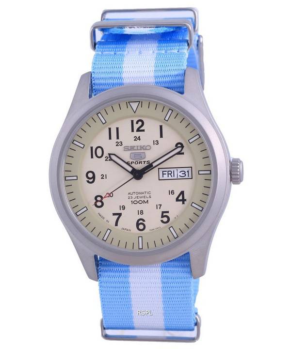 Seiko 5 Sports Military Automatic Japan Made SNZG07J1-var-NATO24 100M miesten kello