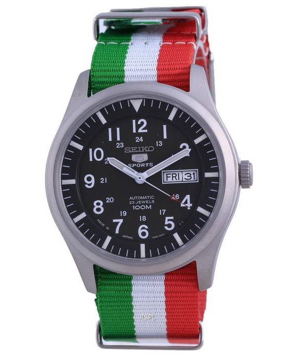 Seiko 5 Sports Automatic Japan Made SNZG09J1-var-NATO23 100M miesten kello