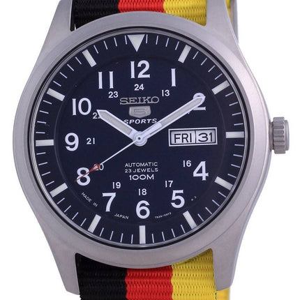 Seiko 5 urheilu automaattinen polyesteri SNZG11J1-var-NATO26 100M miesten kello