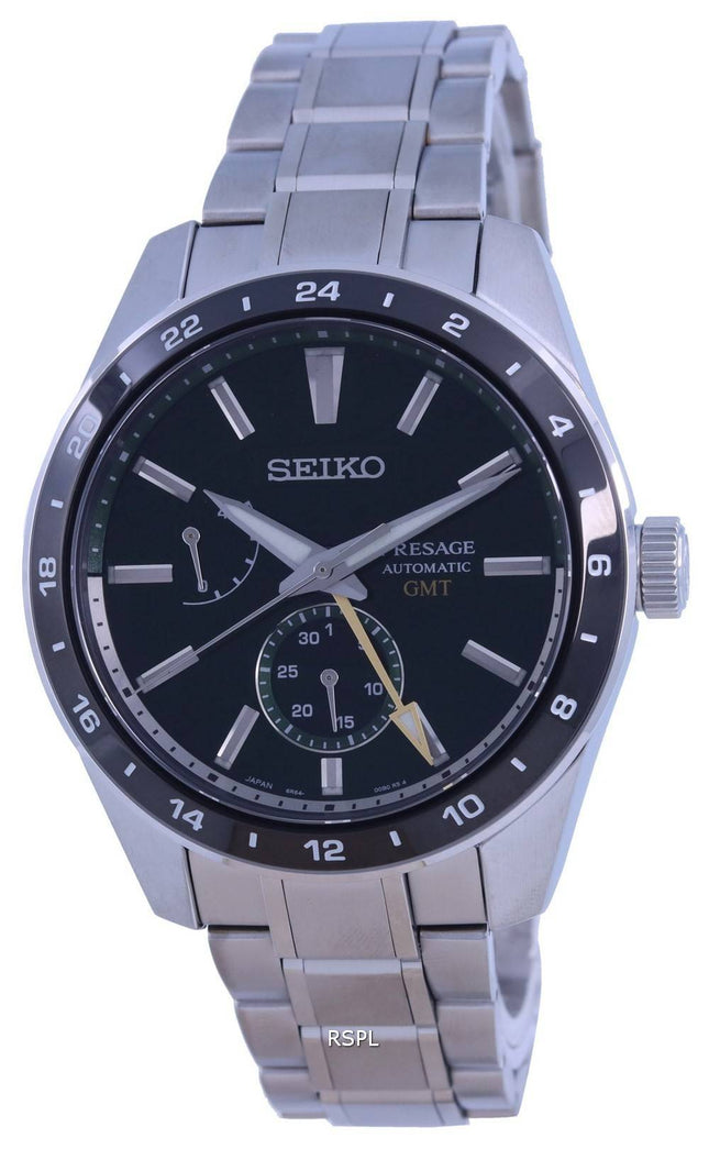 Seiko Presage Sharp Edged GMT automaattinen SPB221 SPB221J1 SPB221J 100M miesten kello