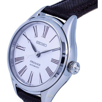 Seiko Presage nahkainen valkoinen kellotaulu automaattinen SPB233 SPB233J1 SPB233J naisten kello