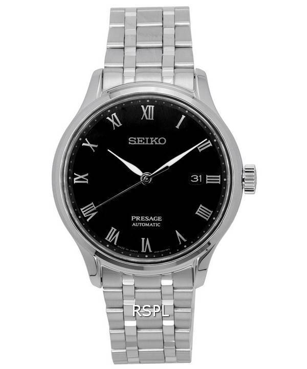 Seiko Presage musta kellotaulu automaattinen SRPC81 SRPC81J1 SRPC81J miesten kello