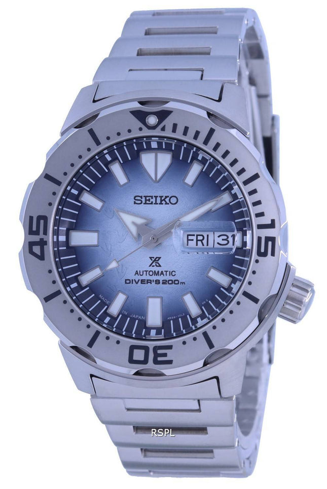 Seiko Prospex Save The Ocean Frost Monster Special Edition automaattinen sukeltaja SRPG57 SRPG57J1 SRPG57J 200M miesten kello