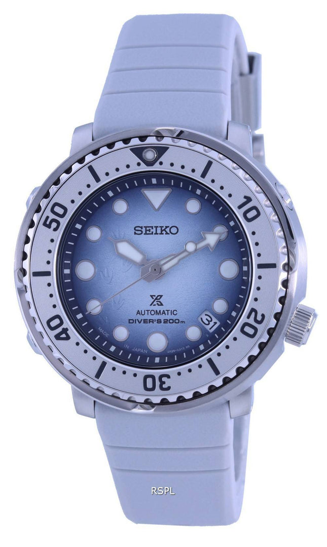 Seiko Prospex Save The Ocean Frost Special Edition automaattinen sukeltaja SRPG59 SRPG59J1 SRPG59J 200M miesten kello