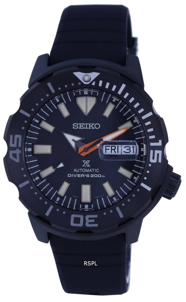 Seiko Prospex Monster Black Series Limited Edition automaattinen sukeltaja SRPH13 SRPH13K1 SRPH13K 200M miesten kello