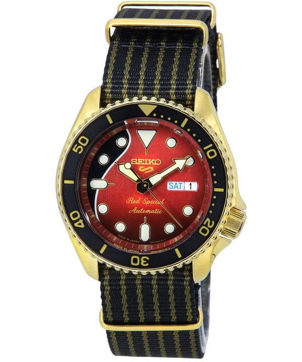 Seiko 5 Sports Brian May Red Special Limited Edition nailonhihna, automaattinen SRPH80J1 100M miesten kello