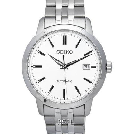 Seiko Discover Lisää ruostumattomasta teräksestä valmistettu hopea kellotaulu automaattinen SRPH85 SRPH85K1 SRPH85K 100M miesten