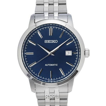 Seiko Discover Lisää ruostumattomasta teräksestä valmistettu sininen kellotaulu automaattinen SRPH87 SRPH87K1 SRPH87K 100M miest