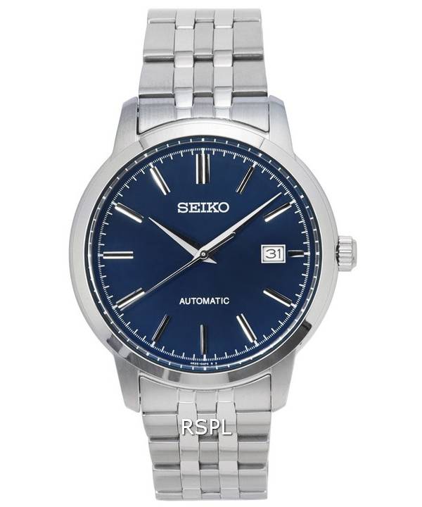 Seiko Discover Lisää ruostumattomasta teräksestä valmistettu sininen kellotaulu automaattinen SRPH87 SRPH87K1 SRPH87K 100M miest