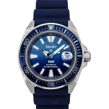 Seiko Prospex Samurai PADI Special Edition Blue Dial automaattinen sukeltaja SRPJ93K1 200M miesten kello