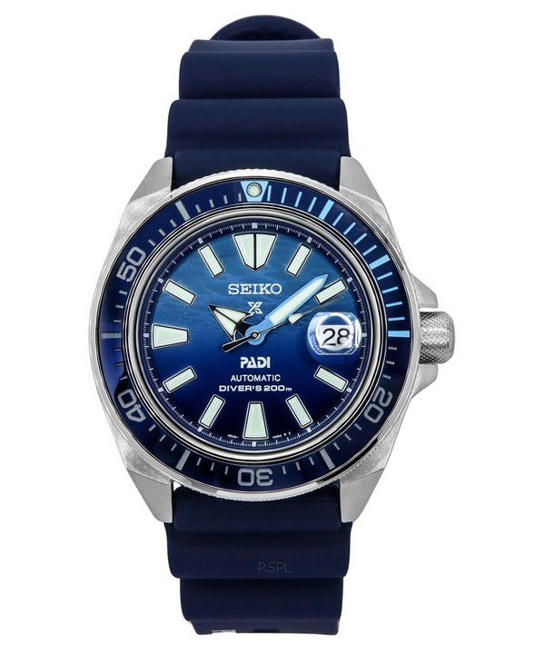 Seiko Prospex Samurai PADI Special Edition Blue Dial automaattinen sukeltaja SRPJ93K1 200M miesten kello