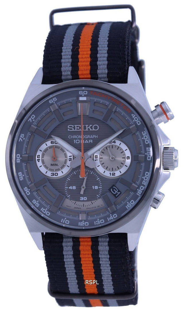 Seiko Neo Sports Chronograph Harmaa kellotaulu kvartsi SSB403 SSB403P1 SSB403P 100M miesten kello