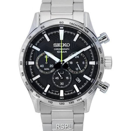 Seiko Urban Sports Chronograph Black Dial Quartz SSB413 SSB413P1 SSB413P 100M Miesten kello