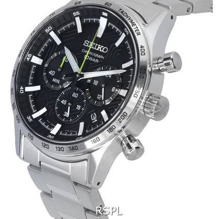 Seiko Urban Sports Chronograph Black Dial Quartz SSB413 SSB413P1 SSB413P 100M Miesten kello