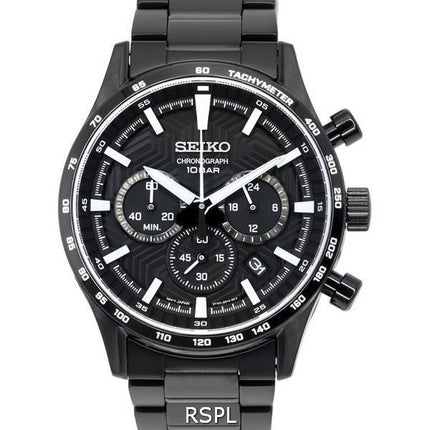 Seiko Urban Sports Chronograph Black Dial Quartz SSB415 SSB415P1 SSB415P 100M Miesten kello