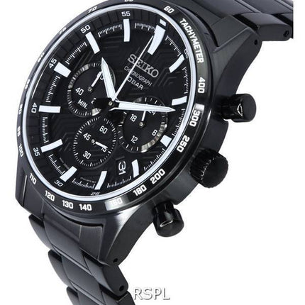 Seiko Urban Sports Chronograph Black Dial Quartz SSB415 SSB415P1 SSB415P 100M Miesten kello