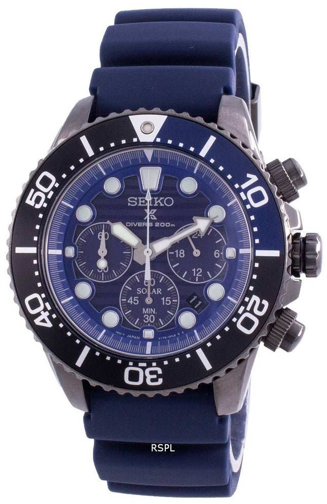 Seiko Prospex Save the Ocean Sukeltajan SSC701 SSC701P1 SSC701P Quartz Chronograph Special Edition 200M miesten kello