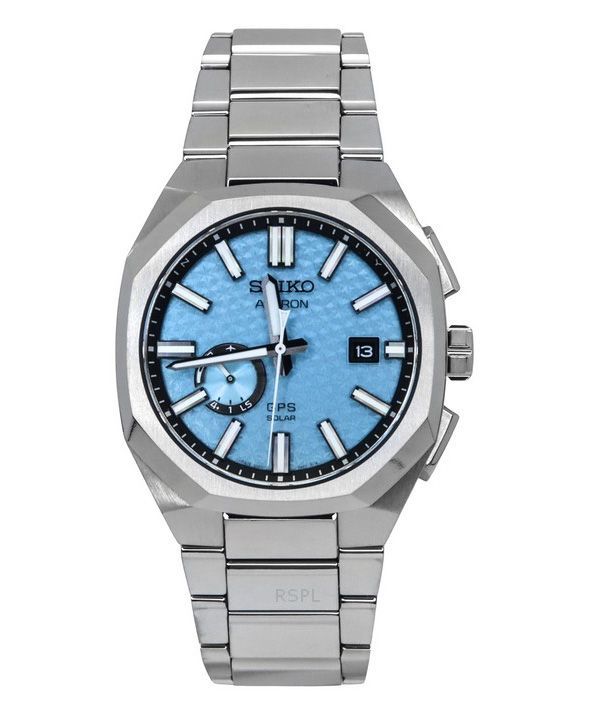 Seiko Astron Starfull Sky GPS Limited Edition ruostumattomasta teräksestä valmistettu sininen kellotaulu aurinkopaneeli SSJ027J1