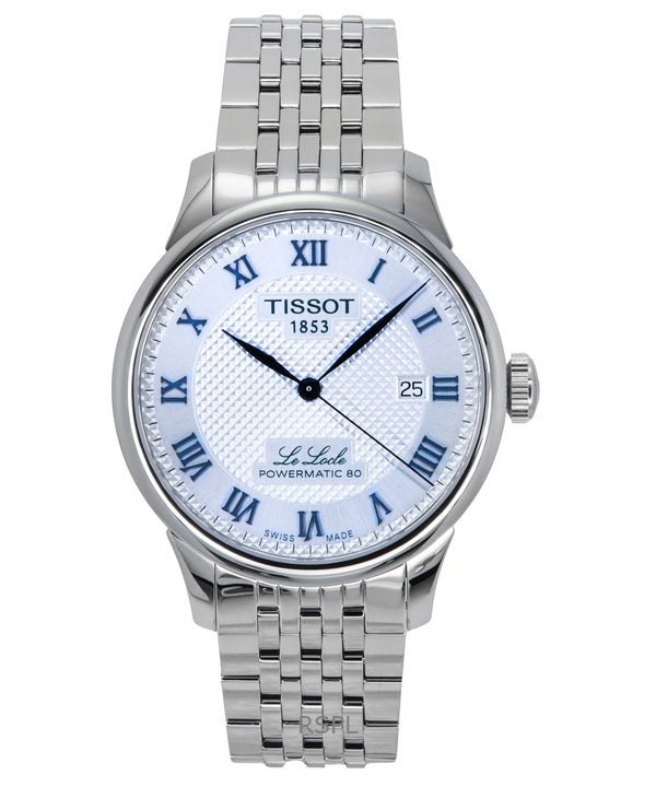 Tissot Le Locle Powermatic 80 20 vuotta ruostumattomasta teräksestä, hopea kellotaulu, automaattinen T006.407.11.033.03 miesten