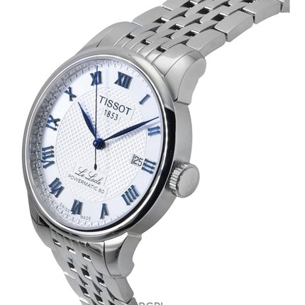 Tissot Le Locle Powermatic 80 20 vuotta ruostumattomasta teräksestä, hopea kellotaulu, automaattinen T006.407.11.033.03 miesten