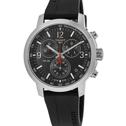 Tissot PRC 200 T-Sport Chronograph Black Dial Quartz Diver&#39,s T114.417.17.057.00 200M miesten kello