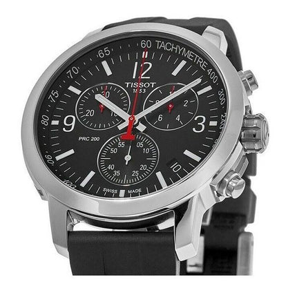 Tissot PRC 200 T-Sport Chronograph Black Dial Quartz Diver&#39,s T114.417.17.057.00 200M miesten kello