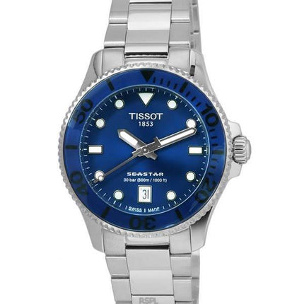 Tissot T-Sport Seastar 1000 Blue Dial Quartz Diver&#39,s T120.210.11.041.00 T1202101104100 300M Unisex kello