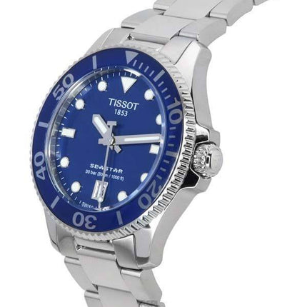 Tissot T-Sport Seastar 1000 Blue Dial Quartz Diver&#39,s T120.210.11.041.00 T1202101104100 300M Unisex kello