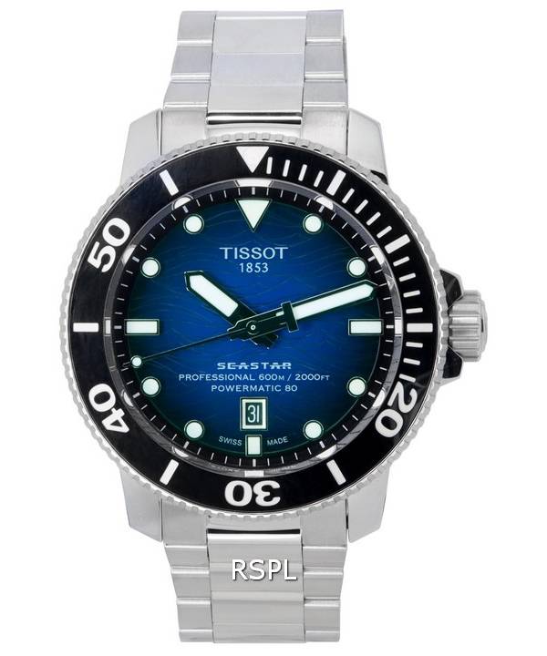 Tissot Seastar 2000 Professional Powermatic 80 Blue Dial Diver&#39,s T120.607.11.041.01 T1206071104101 600M miesten kello