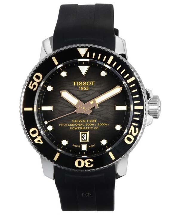 Tissot T-Sport Seastar 2000 Professional Powermatic 80 Diver&#39,s T120.607.17.441.01 T1206071744101 600M miesten kello