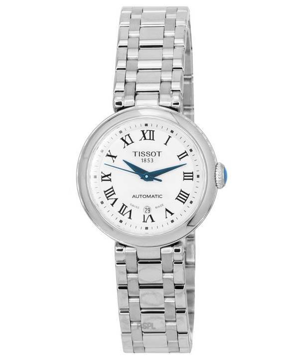 Tissot T-Lady Bellissima ruostumattomasta teräksestä valmistettu valkoinen kellotaulu T126.207.11.013.00 T1262071101300 naisten