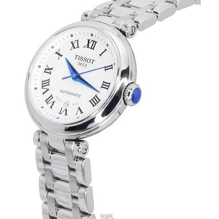 Tissot T-Lady Bellissima ruostumattomasta teräksestä valmistettu valkoinen kellotaulu T126.207.11.013.00 T1262071101300 naisten