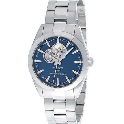 Tissot T-Classic Gentleman Powermatic 80 avoin sydän, sininen kellotaulu, automaattinen T127.407.11.041.01 100M miesten kello