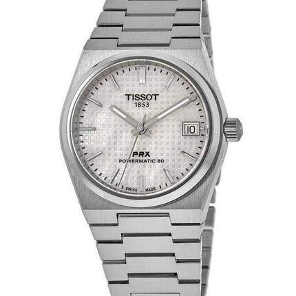 Tissot PRX T-Classic Powermatic 80 White Mother Of Pearl Kellotaulu Automaattinen T137.207.11.111.00 100M Unisex kello