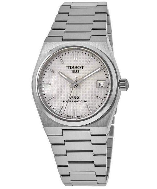 Tissot PRX T-Classic Powermatic 80 White Mother Of Pearl Kellotaulu Automaattinen T137.207.11.111.00 100M Unisex kello