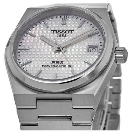 Tissot PRX T-Classic Powermatic 80 White Mother Of Pearl Kellotaulu Automaattinen T137.207.11.111.00 100M Unisex kello