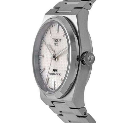 Tissot PRX T-Classic Powermatic 80 White Mother Of Pearl Kellotaulu Automaattinen T137.207.11.111.00 100M Unisex kello