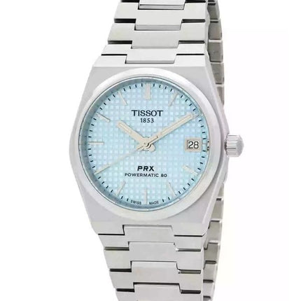 Tissot T-Classic PRX Powermatic 80 ruostumaton teräs, jääsininen kellotaulu, automaattinen T137.207.11.351.00 100M naisten kello