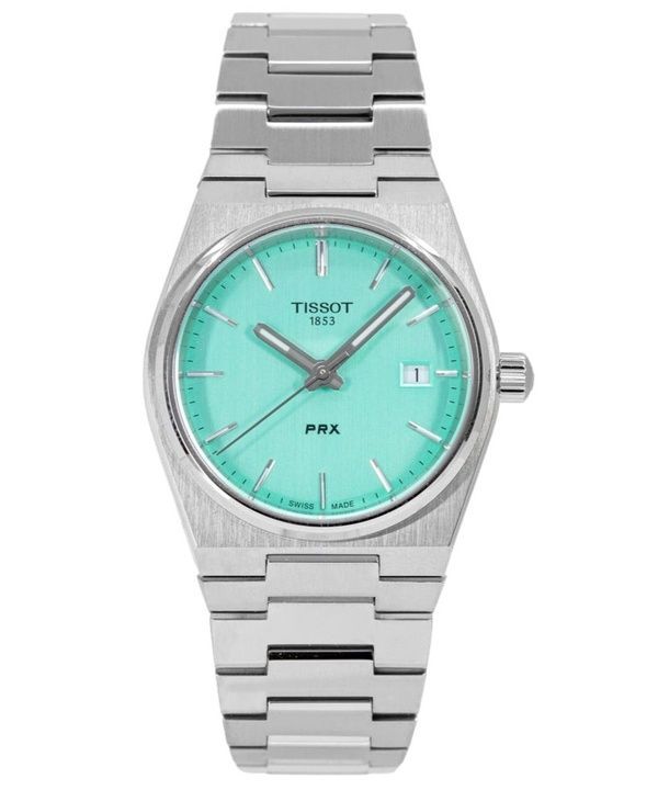 Tissot T-Classic PRX ruostumaton teräs vaaleanvihreä kellotaulu kvartsi T137.210.11.091.00 100M naisten kello