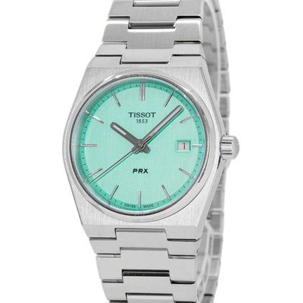 Tissot T-Classic PRX ruostumaton teräs vaaleanvihreä kellotaulu kvartsi T137.210.11.091.00 100M naisten kello