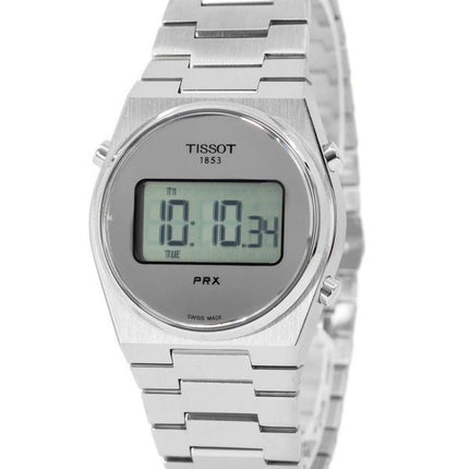 Tissot T-Classic PRX digitaalinen ruostumattomasta teräksestä valmistettu hopea peilikellotaulu kvartsi T137.263.11.030.00 100M