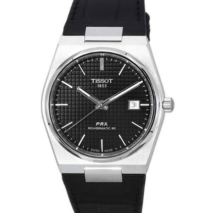 Tissot PRX T-Classic Powermatic 80 musta kellotaulu T137.407.16.051.00 T1374071605100 100M miesten kello