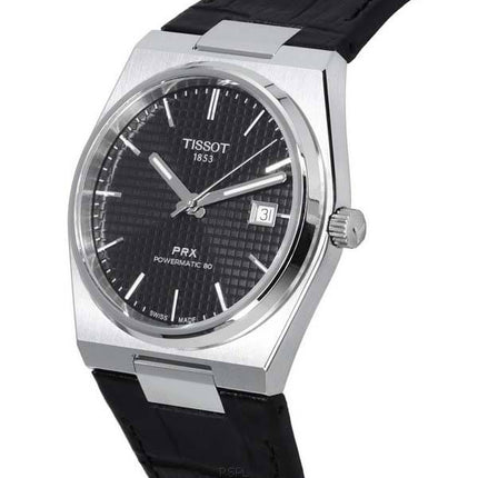 Tissot PRX T-Classic Powermatic 80 musta kellotaulu T137.407.16.051.00 T1374071605100 100M miesten kello