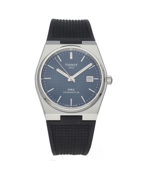 Tissot PRX T-Classic Powermatic 80 kumihihna, sininen kellotaulu, automaattinen T137.407.17.041.00 100M miesten kello